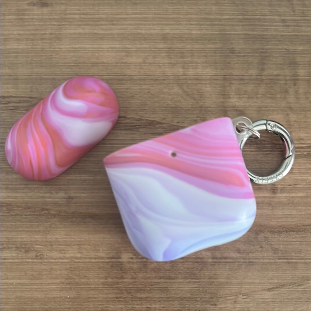 Pink and Purple Swirl AirPods Case